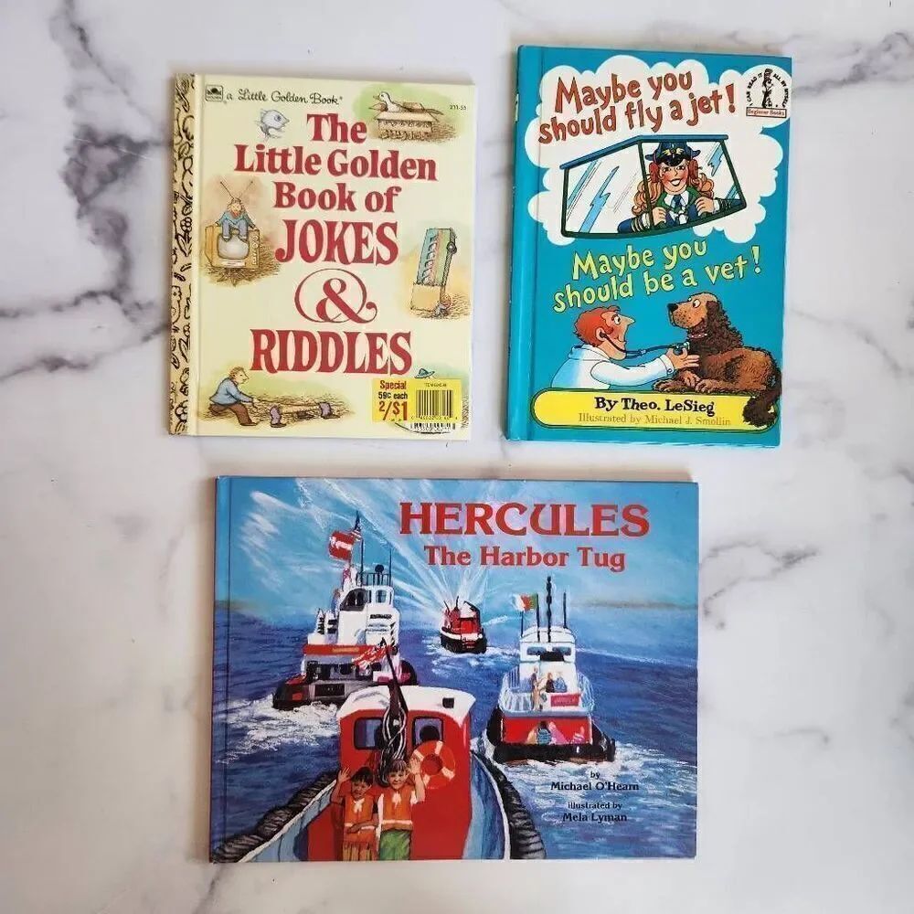 Little Golden Book of Jokes & Riddles Maybe You Should Fly A Jet Hercules Tugboa